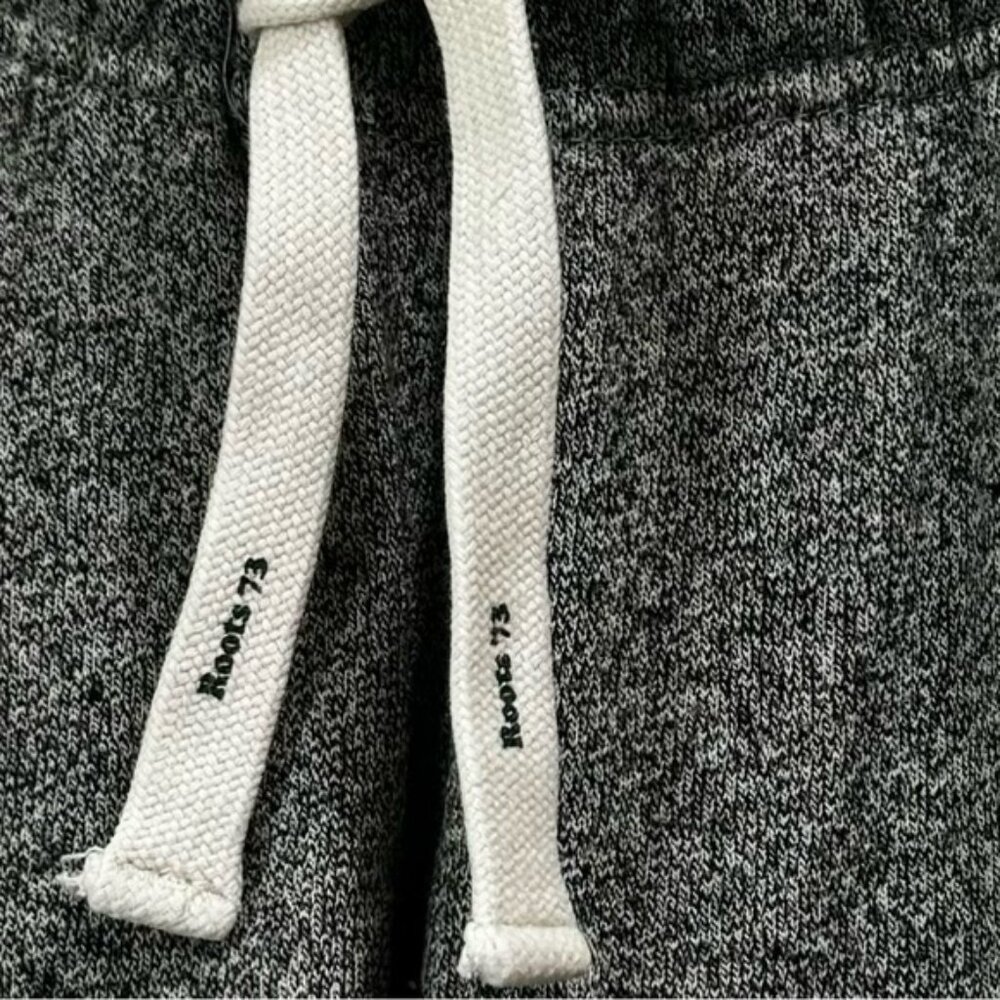 Roots Cotton Salt & Pepper Back Logo Pockets Cuff Sweatpant Track Pants Joggers - Picture 6 of 16